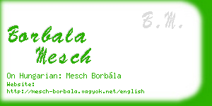 borbala mesch business card